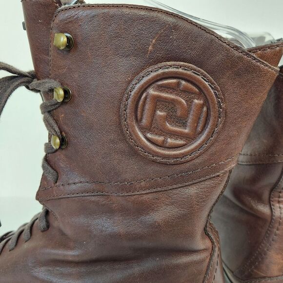 Rockport Lace Up Waterproof Boots Womens Size 7.5 Brown Leather  goth grunge - Picture 10 of 16